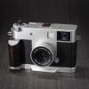 Handmade Wooden Handle Grip L Plate Alloy Base for Xhalf X-Half Camera Holder (Ebony + Silver Base) view 2