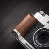 Handmade Wooden Handle Grip L Plate Alloy Base for Xhalf X-Half Camera Holder (Walnut + Silver Base) view 3
