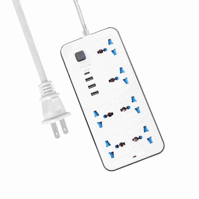 6 Position Smart Plug with USB Fast Charger AC Power Outlet 3 USB 1 Type C Port 6ft Extension Cord Protector for Home Office Dorm Room Power Button Safe to Use (US Plug)