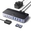UGREEN 2-in 7-Out USB 3.0 Switch, USB Switcher for 2 Computers Sharing USB A & C Devices (4USB-A + 3USB-C), USB Switches Sharing Keyboard and Mouse with Controller, USB-C Male Adapter, Power Adapter view 1