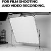 Light Modifier Scrim Kit 12x12', White Diffuser Screen Fabric, Collapsible Aluminum Frame, Black Elastic Retaining Strap, Suitable for Filming, Photography view 3