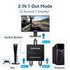 HDMI Switch 4K 120Hz 2 in 1 Out 2 Port Switch 1 Monitors 2 Computers Hdmi 4K 144Hz KVM Switch Monitor HDMI2.1 8K 60Hz (HDMI 2.1 2 * 1 4K 175Hz) view 2