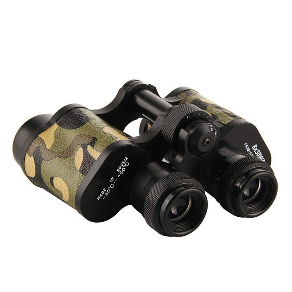 Practical Telescope Catadioptric Telescope 8X30 Hd Binocular Portable Telescope Camouflage Human Leather Mirror Body OBS