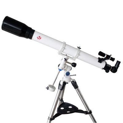 Refractor Telescope with Finder Scope, Portable Telescope for Astronomy Beginners, 90 Degree FullMirror, Focal Length 90