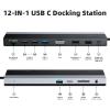 WAVLINK USB C Docking Station 3 Monitors, Triple Monitor Docking Station with HDMI DP VGA, USB C Laptop Dock with PD 100W Charging, Gigabit Ethernet, SD/TF, Audio for Windows Office view 2