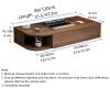 Wall Mounted Floating Laptop Desk with Drawer Hanging Workstation Floating Night Stand for Office Entryway,Living Room view 2