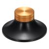 MECCANIXITY Vinyl Record Weight Stabilizer,172g/6oz Aluminum Record Clamp Weight Disc Stabilizer 3"x1.5" Turntable Vibration Damper Reducer for LP Players,Black with Gold Knob view 1