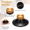 MECCANIXITY Vinyl Record Weight Stabilizer,172g/6oz Aluminum Record Clamp Weight Disc Stabilizer 3"x1.5" Turntable Vibration Damper Reducer for LP Players,Black with Gold Knob view 3