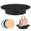 LUMINFLY Motorized Rotating Turntable, Adjustable Speed & Angle, Black Suede with 5 Backgrounds, 7.9 view 1