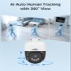 4K HD+360View Hiseeu 4K PoE Security Camera System, 6 Pcs 8MP PTZ Wired Security Camera Outdoor&Indoor, Auto Human Tracking, Free Remote Access, 2 Way Audio, Plug and Play, 2TB HDD for 7/24 Record view 4