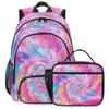 Adornori Tie Dye Backpack with Lunch Box Lightweight Large Travel Laptop Backpacks Set Casual Daypacks view 1