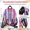 Adornori Tie Dye Backpack with Lunch Box Lightweight Large Travel Laptop Backpacks Set Casual Daypacks view 4