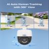 360View Hiseeu 12MP NVR 12 Pcs 5MP PoE PTZ Cameras, 350Pan 90 TiltAuto Human Tracking, Human Vehicle Detect, 2 Way Audio, 7/24 Record&Playback4TB HDD for Home Surveillance Outdoor Indoor view 2