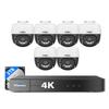 [4K+360 View] Hiseeu 4K PoE Security Camera System, 6Pcs 8MP PoE PTZ Wired Camera Outdoor, Human Vehicle Detect, 2-Way Audio, Color Night Vision, 16CH Expandable, 2TB HDD for 24/7 Home Surveillance view 1