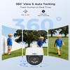 [4K+360 View] Hiseeu 4K PoE Security Camera System, 6Pcs 8MP PoE PTZ Wired Camera Outdoor, Human Vehicle Detect, 2-Way Audio, Color Night Vision, 16CH Expandable, 2TB HDD for 24/7 Home Surveillance view 2