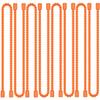 8PCS 12-Inch Silicone Cable Ties, Bendable Rubber Twist Ties, Reusable Twist Ties for Cords, gear ties for Organizing, Bundling (Orange) view 1