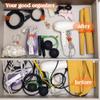 8PCS 12-Inch Silicone Cable Ties, Bendable Rubber Twist Ties, Reusable Twist Ties for Cords, gear ties for Organizing, Bundling (Orange) view 4