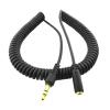 3.5mm Female to Male Extension Cable Stereo Coiled Cable for Microphones and Headphones, Durability Headsets Cord view 1