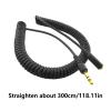 3.5mm Female to Male Extension Cable Stereo Coiled Cable for Microphones and Headphones, Durability Headsets Cord view 4