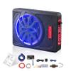 10" 1200W Slim Under Seat Car Subwoofer with Amp and Blue LED Lights, Enhanced Bass and Superior Heat Dissipation, Fit Truck SUV Jeep MPV for Passionate Driving, 1-Yr Service view 1