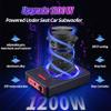  10" 1200W Slim Under Seat Car Subwoofer with Amp and Blue LED Lights, Enhanced Bass and Superior Heat Dissipation, Fit Truck SUV Jeep MPV for Passionate Driving, 1-Yr Service view 2