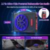  10" 1200W Slim Under Seat Car Subwoofer with Amp and Blue LED Lights, Enhanced Bass and Superior Heat Dissipation, Fit Truck SUV Jeep MPV for Passionate Driving, 1-Yr Service view 4