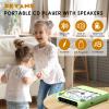 Portable CD Player with Bluetooth, Rechargeable CD Player for Home/Car, Built-in HiFi Speakers, Headphones, LCD Screen, Supports CD/AUX/USB and Repeat Modes, Green view 2