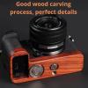Camera cage Base Wood Hand Grip Holder, for Fujifilm XS10 Camera, Solid Wood Red Sandalwood Handle Base Ebony Rosewood Grip (Gray Ebony Wood) view 4