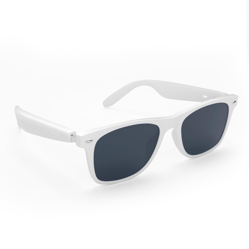 leingee Bluetooth Audio Smart Glasses, Touch Control Hands-Free Calls, Open Ear Sound Mic &Speakers, Magnetic Charging and Outdoor UV Protection for Women Men (White)