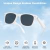 leingee Bluetooth Audio Smart Glasses, Touch Control Hands-Free Calls, Open Ear Sound Mic &Speakers, Magnetic Charging and Outdoor UV Protection for Women Men (White) view 2