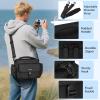 ANILD DSLR Gadget Bag, Crossbody Camera Bag for Photographers, Solid Water-resistant Travel Photography Camera Messenger Bag with Tripod Holder, Black with Red Interior view 4