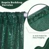 B-COOL Emerald Green Sequin Backdrop Curtains 4 Packs 2ftx8ft Sparkle Backdrop Fabric Glitter Backdrop for Party Ceremony Wedding Birthday Decoration view 2