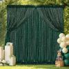 B-COOL Emerald Green Sequin Backdrop Curtains 4 Packs 2ftx8ft Sparkle Backdrop Fabric Glitter Backdrop for Party Ceremony Wedding Birthday Decoration view 4