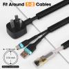 120 FT Wire Loom 3/8 Inch, Split Wire Loom Tubing Wire Conduit, Wire Protector Tubing  Black view 2