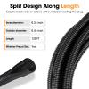 120 FT Wire Loom 3/8 Inch, Split Wire Loom Tubing Wire Conduit, Wire Protector Tubing  Black view 3