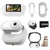 BEUDUOQI Mini Body Camera, 1080p HD Wearable Thumb Size Cam with Charging Case, Portable 1.47in Screen Magnetic Sports Cam, Mount Anywhere, Small POV Camcorder for Pets, Cycling, Vlogging,White,128GB view 1
