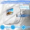 BEUDUOQI Mini Body Camera, 1080p HD Wearable Thumb Size Cam with Charging Case, Portable 1.47in Screen Magnetic Sports Cam, Mount Anywhere, Small POV Camcorder for Pets, Cycling, Vlogging,White,128GB view 4