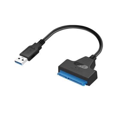ACGTUY Sata to USB 3.0 Adapter Cable USB to SATA 3 Cable Support 22 Pin 2.5 Inche External HDD SSD Hard Disk Computer Connector Fit(32CM Blue)