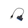 ACGTUY Sata to USB 3.0 Adapter Cable USB to SATA 3 Cable Support 22 Pin 2.5 Inche External HDD SSD Hard Disk Computer Connector Fit(32CM Blue) view 2