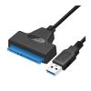 ACGTUY Sata to USB 3.0 Adapter Cable USB to SATA 3 Cable Support 22 Pin 2.5 Inche External HDD SSD Hard Disk Computer Connector Fit(32CM Blue) view 3