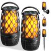 KANAD Outdoor Speakers Bluetooth with Flame Lights, IP65 Waterproof, HD Stereo Sound 100 Speaker Connection Sync - Gifts for Men, Dad view 1