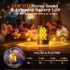KANAD Outdoor Speakers Bluetooth with Flame Lights, IP65 Waterproof, HD Stereo Sound 100 Speaker Connection Sync - Gifts for Men, Dad view 2
