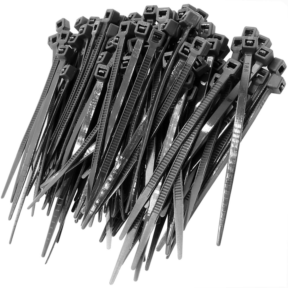 100Pcs Cable Zip Ties 60mm x 2.5mm / 2.4 x 0.1 Inch Self-Locking Nylon Tie,18LBS Tensile Strength,Wraps Cord Management,Plastic Thin Mini Wire Ties for Home,Office,Garden,Workshop,Black 6cm x 0.25cm