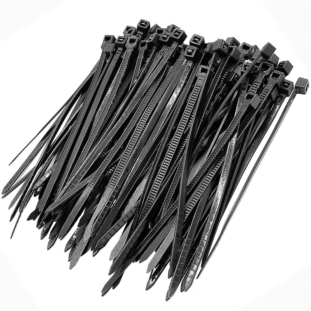 100Pcs Cable Zip Ties 80mm x 2.5mm / 3 x 0.1 Inch Self-Locking Nylon Tie,18LBS Tensile Strength,Wraps Cord Management,Plastic Micro Small Wire Ties for Home,Office,Garden,Workshop,Black 8cm x 0.25cm