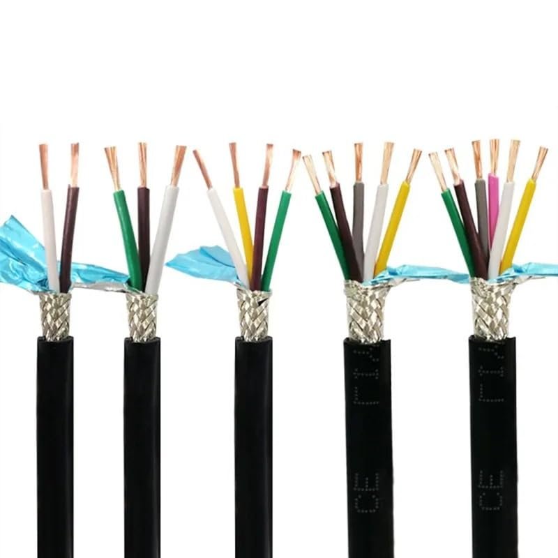 1 Meter Shielded Copper Cable 2 3 4 5 6 7 8 core 24 awg 22 awg Data Connection Signal Cable(22 AWG 0.34mm,7 cores)