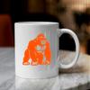 No Background - Waterproof Car Sticker Decal of Gorilla for Laptops, Water Bottles, Cars, Trucks, Wall Ideal Gift (2 Pcs Pastel Orange, 2.8'' x 3.1'') |K15930PO view 2
