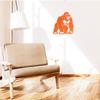 No Background - Waterproof Car Sticker Decal of Gorilla for Laptops, Water Bottles, Cars, Trucks, Wall Ideal Gift (2 Pcs Pastel Orange, 2.8'' x 3.1'') |K15930PO view 4