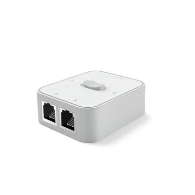 RJ45 Splitter 1 to 2 Ethernet Adapter Internet Network Cable Extender RJ45 Connector Network Switch for PC(1000M 2Ports White)