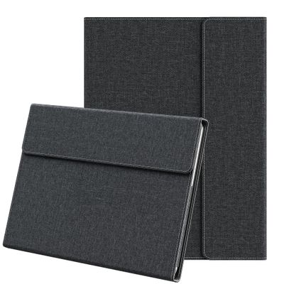 Forubar Laptop Case for Microsoft Surface Pro 1st Edition 12-inch, PU Leather Tablet Protective Cover with Multi-Angle Built-in Kickstand & Pen Holder, (Black)