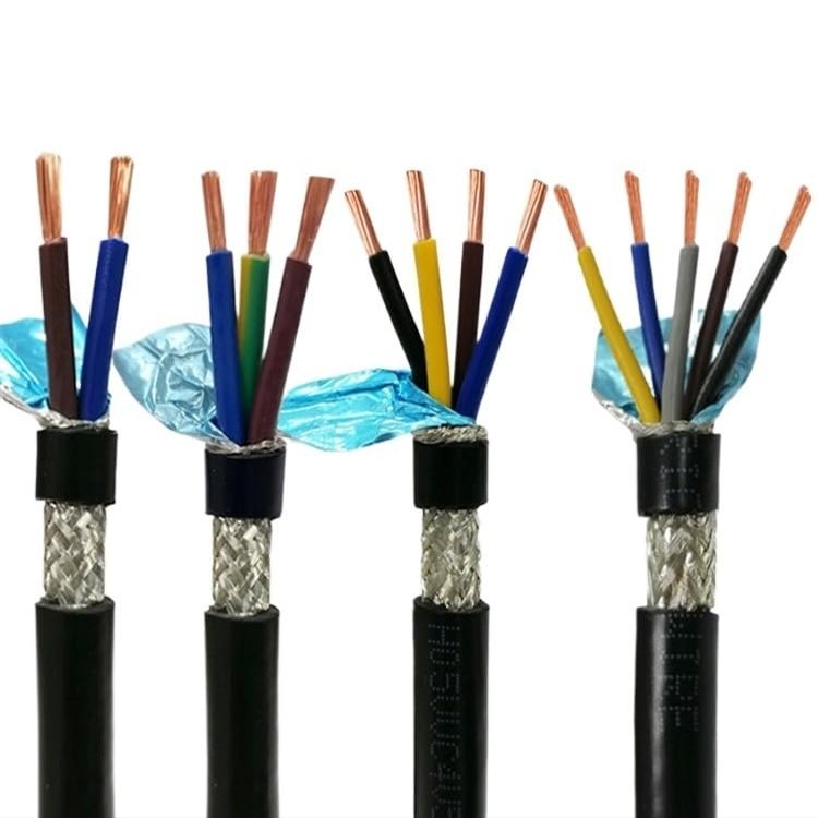 1m European Standard Shielded Flexible Cable H05VVC4V5-K 2-5-core Automation Equipment Transmission Signal Connection Power Cable(17 AWG 1.0mm2,3 cores)